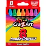 Cra-Z-Art Jumbo Crayons, 8 Assorted Colors, 8/Pack (10203WM48)