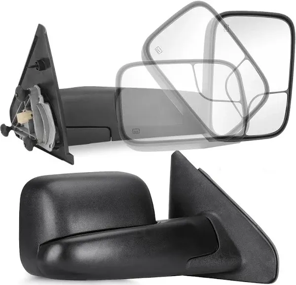 Perfit Zone Towing Mirror Left and Right Pair Set for Dodge Ram 1500 2500 3500