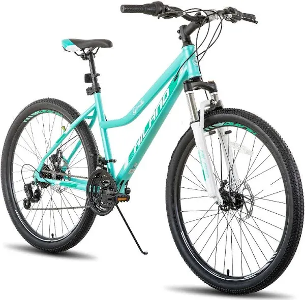 Hiland 26 inch Womens Mountain Bike,with Step-Through Frame,Shimano 21 Speeds,Suspension Fork MTB,Bicycle for Women Men Adult