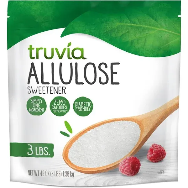 Truvia Allulose Calorie-Free Sweetener Bag, Sugar Substitute with Zero Calories, great for coffee and tea (3lbs)