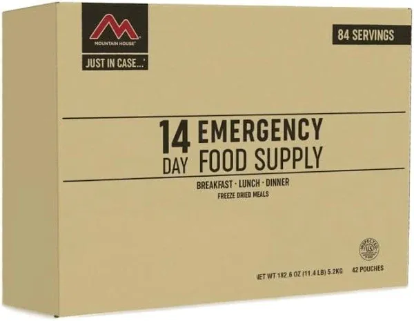 Mountain House 14-Day Emergency Food Supply | Freeze Dried Survival & Emergency Food | 84 Servings