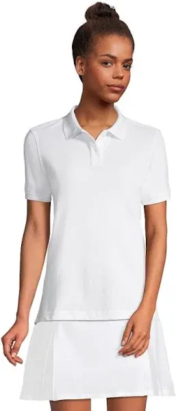 Women's Lands' End School Uniform Short Sleeve Mesh Polo Shirt