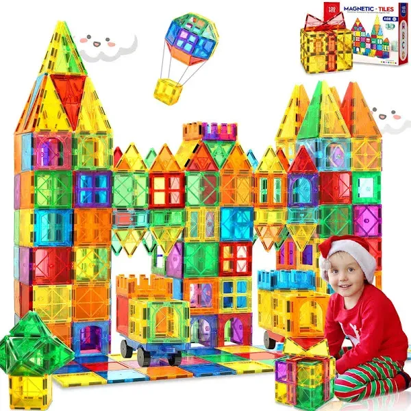 Magnetic Tiles,100PCS Magnet Building Blocks for Kids Magnetic Tiles 100pcs