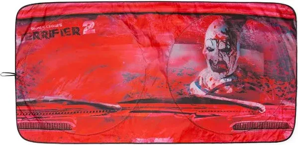 Terrifier 2 Art The Clown Sunshade For Car Windshield | 64 x 32 Inches