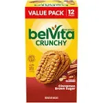 belVita Cinnamon Brown Sugar Breakfast Biscuits, 30 Total Packs, 6 Boxes (4 Biscuits Per Pack)