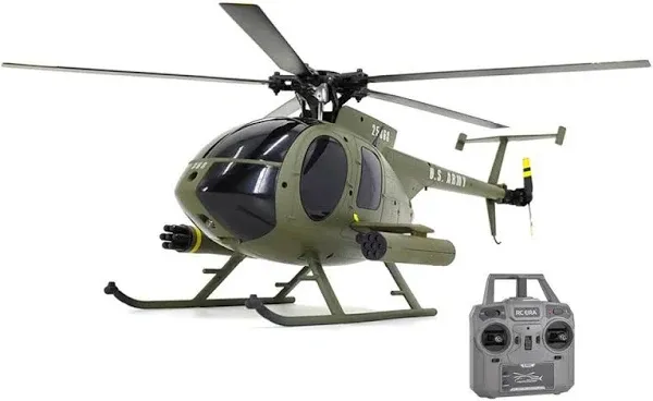 YX C189 MD500E 150-size 6-Axis Gyro Stabilized RTF Scale Helicopter w/ Weapons - Black