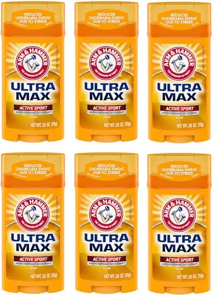 2-Pack New Arm &amp; Hammer Ultramax Antiperspirant Deodorant Invisible Solid Active