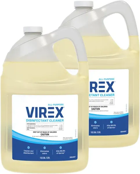 Virex All-Purpose Disinfectant Cleaner Lemon Scented 1 Gal Container (2-carton)