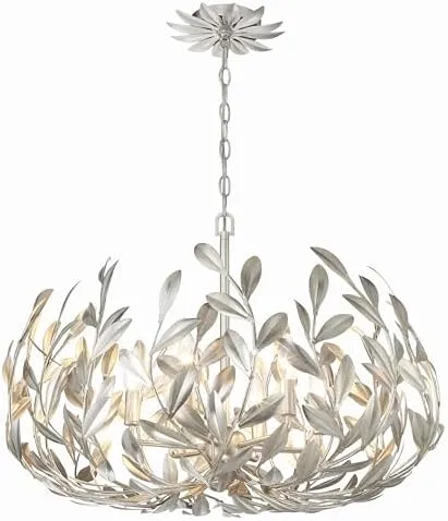 Crystorama 533-GA Broche 6 Light Antique Gold Chandelier