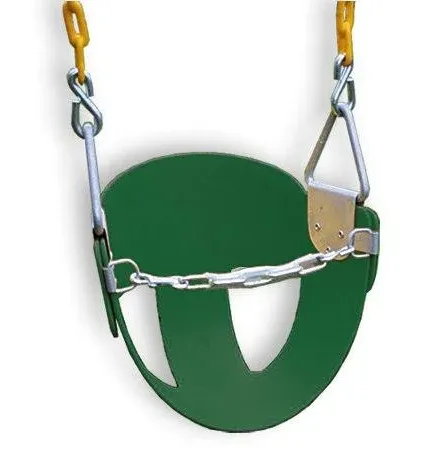  Heavy-Duty High Back Half Bucket Toddler Swing Seat with Coated Swing Chains 