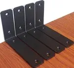 4 Pack L H 6 inch x W 1.5 inch 5mm Thick L Shelf Bracket