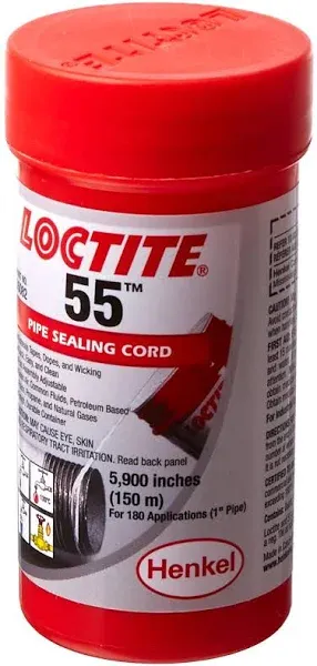 Loctite 55 442-35082 5700" Length Pipe Sealing Cord, Opaque Off-White Color