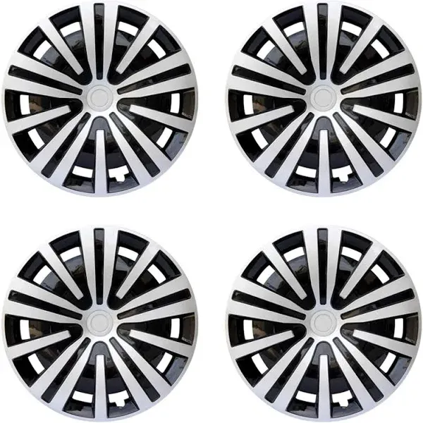 Fit R14 Tire &amp; Wheels Set of 4 14&#034; Glossy Wheel Covers Full Rim Hub Caps