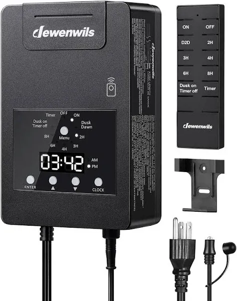 DEWENWILS 120W Low Voltage Transformers Photocell Timer Lighting Transformer 