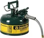 Justrite Type II AccuFlow 1 Gallon 5/8" Hose Steel Safety Can