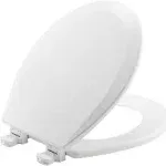 Bemis 500EC Round White Wood Toilet Seat