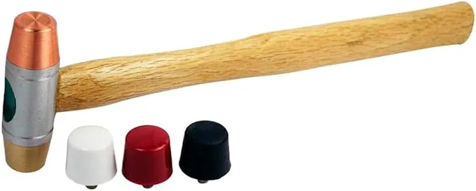 SE 5-IN-1 Dual Interchangeable Hammer - Threaded Copper, Brass Faces - 9-inch Gunsmithing Hammer - 8355HH