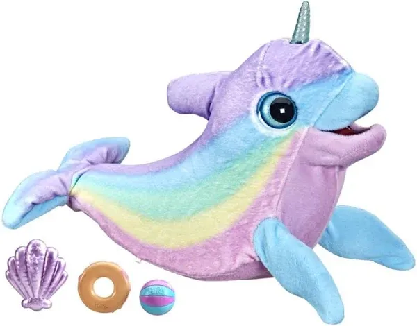 FurReal Wavy The Narwhal Interactive Animatronic Plush Toy Electronic Pet -Works