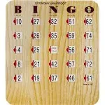 Mr Chips Jam-Proof Fingertip Slide Bingo Cards with Sliding Windows - 10 Pack in Tan Style