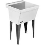 Mustee 17F Utilatub Laundry Tub 23.5 inch x 23 inch Floor Mount White