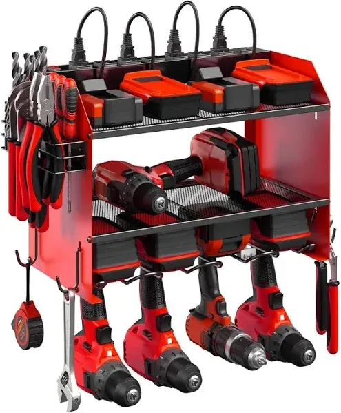 Modular Power Tool Organizer Wall Mount Charging Station