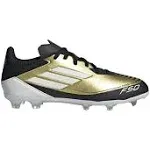 Adidas F50 League FG/MG Junior Messi Firm Ground Soccer Cleats Gold/White/Black / 4