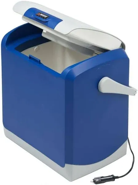 Wagan Tech Chest Cooler/Warmer Polyurethane Foam Insulation Blue, Attached Lid