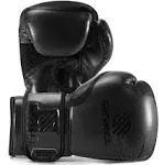 Essential Gel Boxing Gloves - All Black - 12 oz by Sanabul