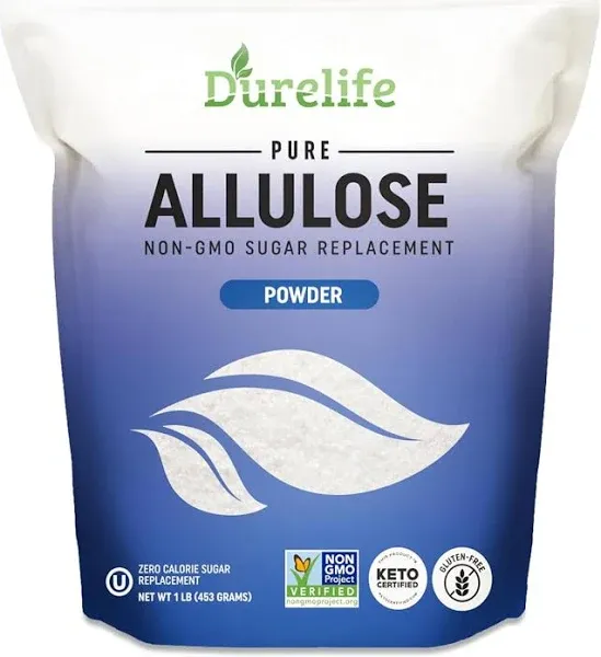 Allulose sweetener, 5 lb 100% Pure No Erythritol powdered Sugar Substitute, N...