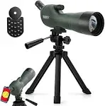 Emarth 20-60X60Ae 45 Degree Angled Spotting Scope With Tripod, Phone Adapter,