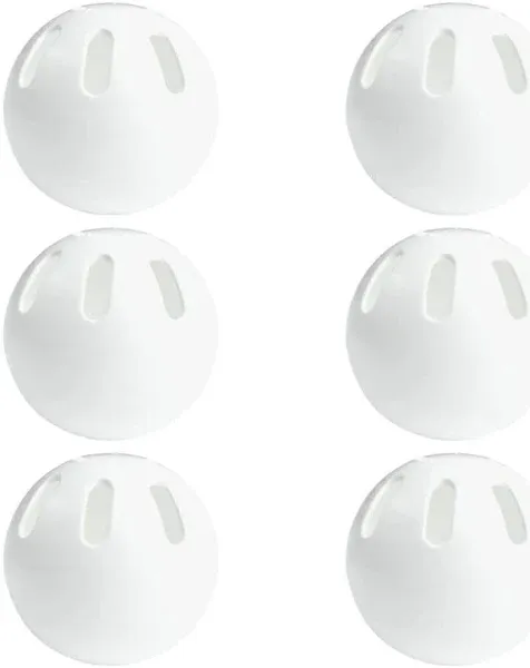 Six (6) Official Wiffle Ball White Baseball Size in Display Box