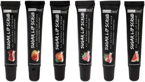 Beauty Treats Sugar Lip Scrub Tube Set Of 6 Flavors