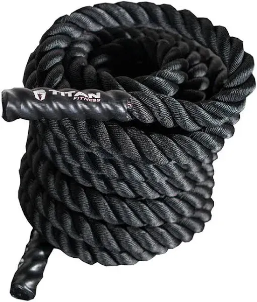 Outroad Battle Rope, 1.5&#034; Diameter 30ft Poly Dacron Workout Exercise Black