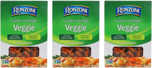 Boxes Ronzoni Garden Delight Veggie Tricolor Rotini