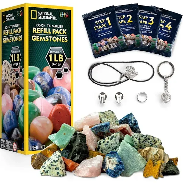 National Geographic Rock Tumbler Refill Kit Gemstone Mix