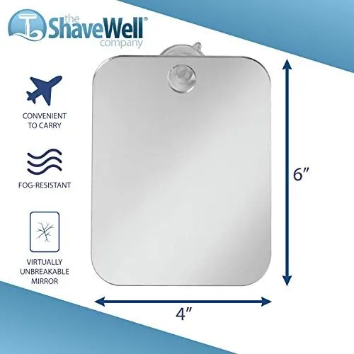 The Shave Well Company Fog Free Travel Shower Mirror