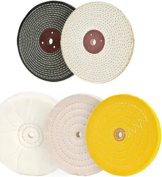 8 inch Buffing Polishing Wheel Soft(60 Ply) Fine（60 Ply）Medium（40 Ply） Coarse（3/5 in Thick）Rough（3/5 in Thick）