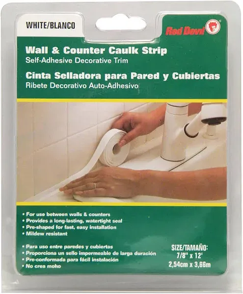 Red Devil Wall & Counter Caulk Strip 0155