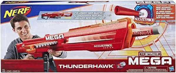 Nerf N-Strike Mega Accustrike Thunderhawk w/ 13 New Nerf Mega Darts