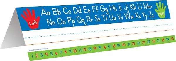 Teacher Created Resources Left/Right Alphabet Name Plates, 3.5" x 11.5", 36/Pack (TCR5723)