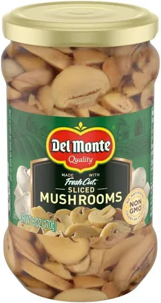 Del Monte Fresh Cut Sliced Mushrooms (6 oz. jar)