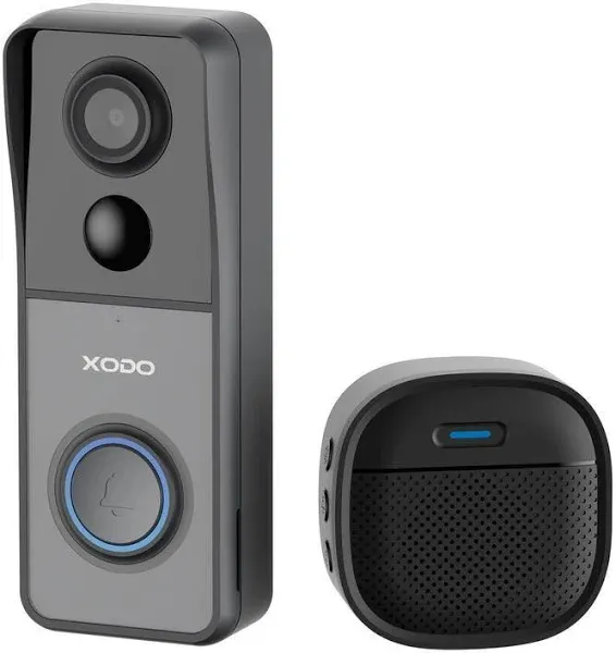 Xodo Vd2 Smart Wi-Fi 2K Wireless Video Doorbell with 2-Way Audio