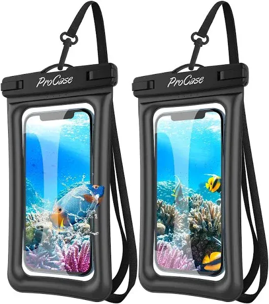 ProCase Floating Waterproof Phone Pouch Waterproof Phone Case, Underwater Dry Bag Cell Phone Pouch for iPhone 14 13 12 11 Pro Max XS XR X, Galaxy S23