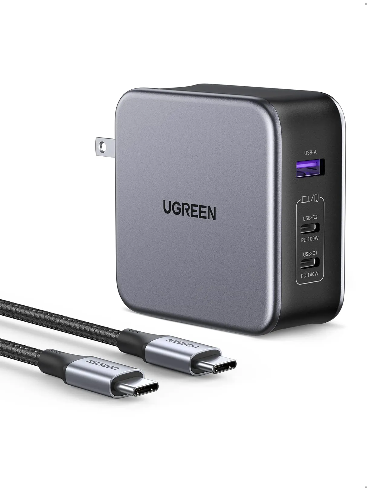 UGREEN 140W GaN Nexode Charger USB Type C PD3.1 Fast Charge For Macbook  Xiaomi