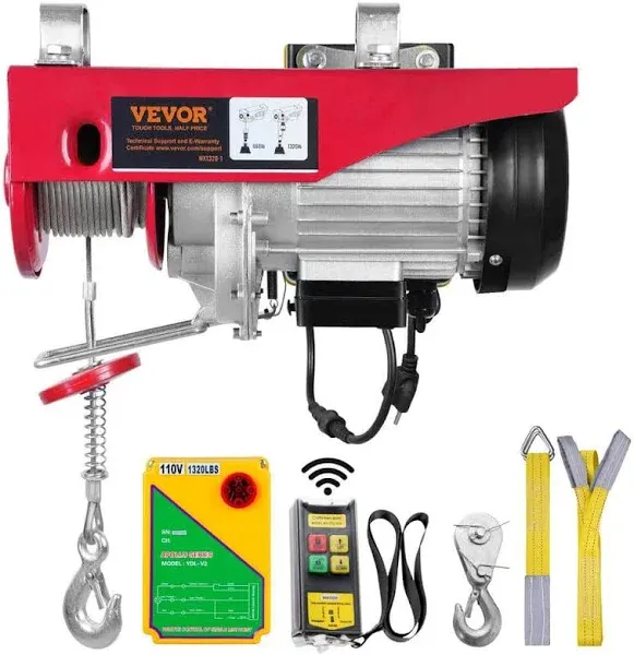 VEVOR Electric Hoist, 1320LBS, Wireless 2.0