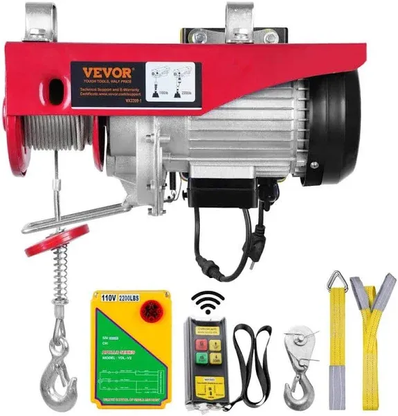 VEVOR 2200lbs Electric Hoist with Wireless Remote Control,110v Electric Hoist...