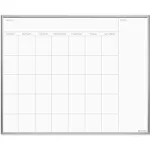 Magnetic Dry Erase Calendar Board, 20&#034;X16&#034;, Silver Aluminum Frame, Includes Magn