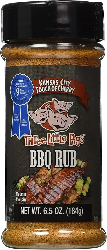 THREE LITTLE PIGS Kansas City Touch of Cherry Rub 6.5 Ounce