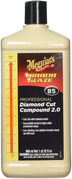 Meguiar's M8532 Mirror Glaze Diamond Cut Compound 2.0, 32 Fluid Ounces