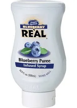 Real Infused Exotics Simply 3 PK Blueberry Puree Infused Syrup 16.9oz Bottle